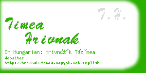 timea hrivnak business card